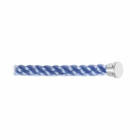 Câble moyen modèle pour bracelet FRED Force 10 bleu ciel en Corderie avec embouts acier