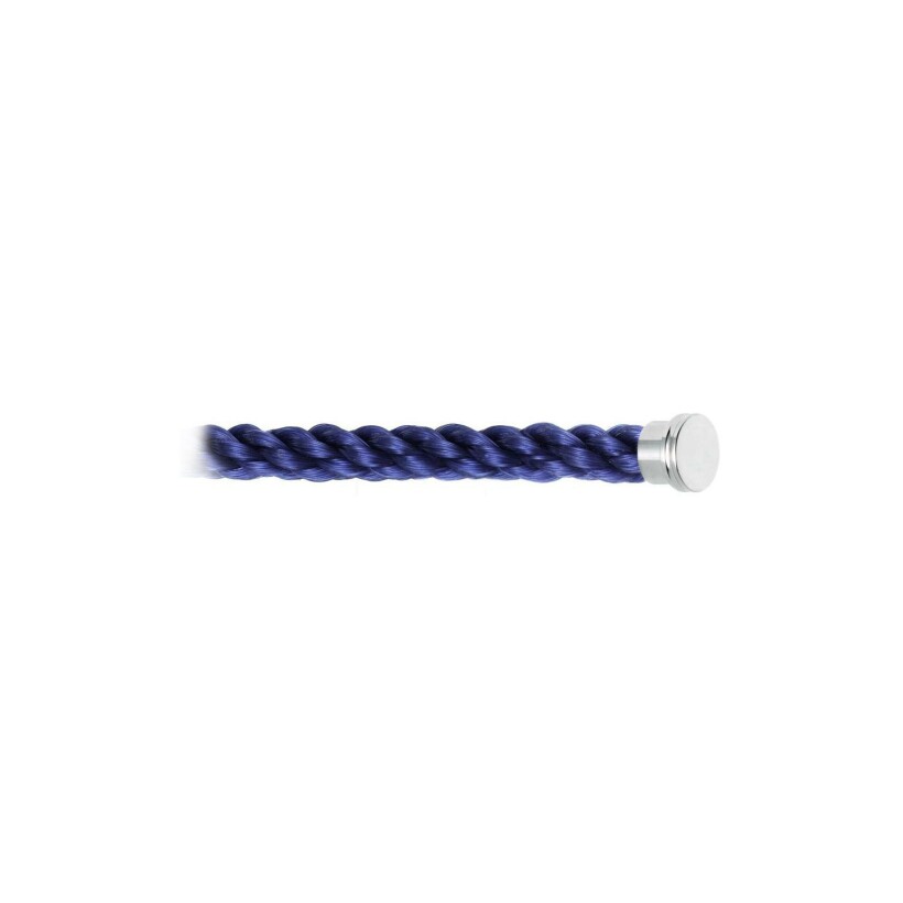 FRED medium size bracelet cable, indigo blue rope with steel clasp