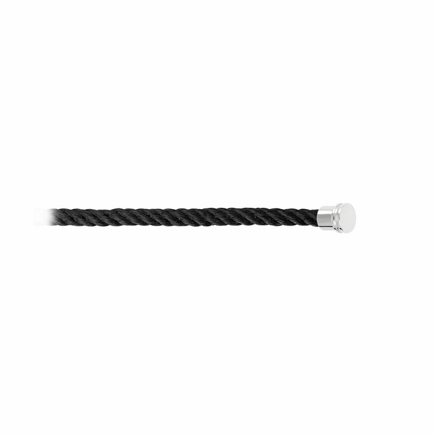 Câble moyen modèle pour bracelet FRED Force 10 noir en Acier avec embouts acier