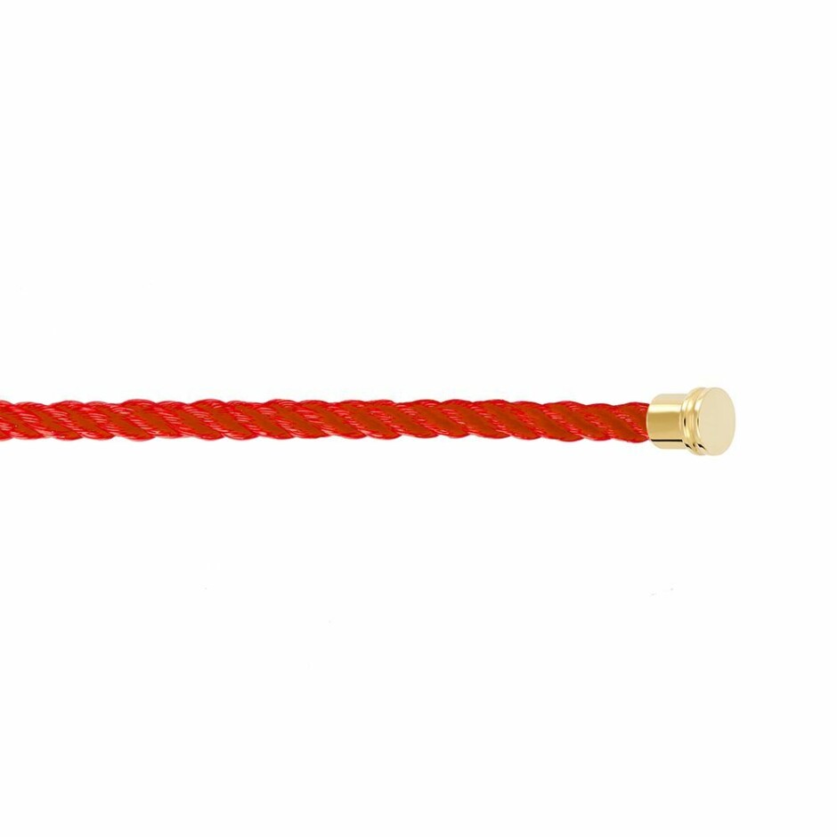 Câble FRED Force 10 MM en corderie rouge, embouts or jaune