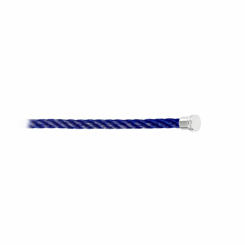 FRED Force 10 medium size bracelet cable, blue steel with steel clasp