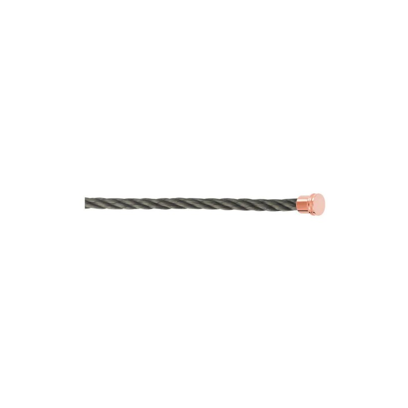 FRED medium size bracelet cable, khaki rope with rose gold clasp