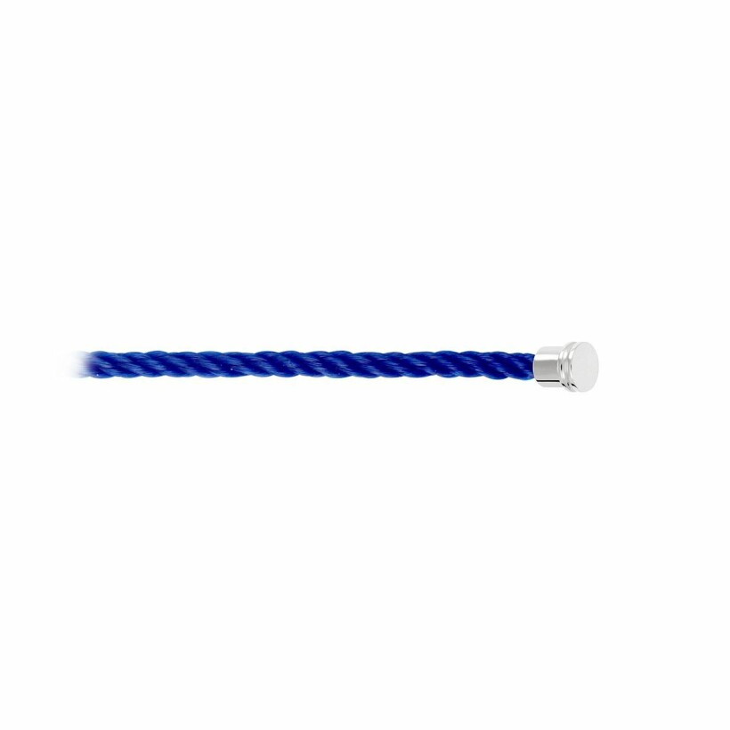 FRED Force 10 medium size bracelet cable, indigo blue steel with steel clasp