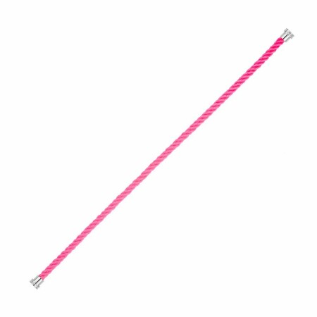 FRED interchangeable cable, medium size, neon pink corderie, steel end caps