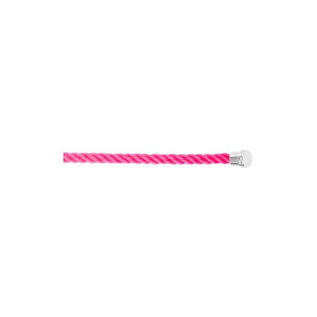 FRED interchangeable cable, medium size, neon pink corderie, steel end caps