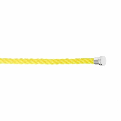 FRED interchangeable cable, medium size, neon yellow corderie, steel end caps