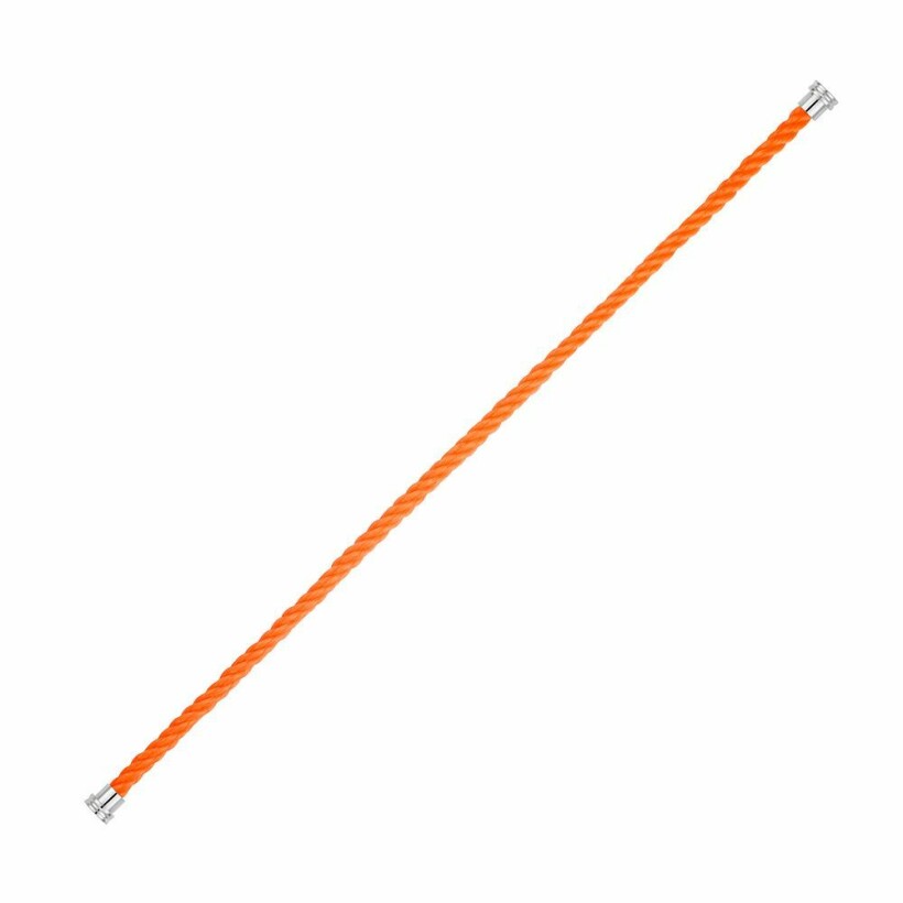 Câble FRED interchangeable Moyen Modèle en corderie orange fluo embouts acier