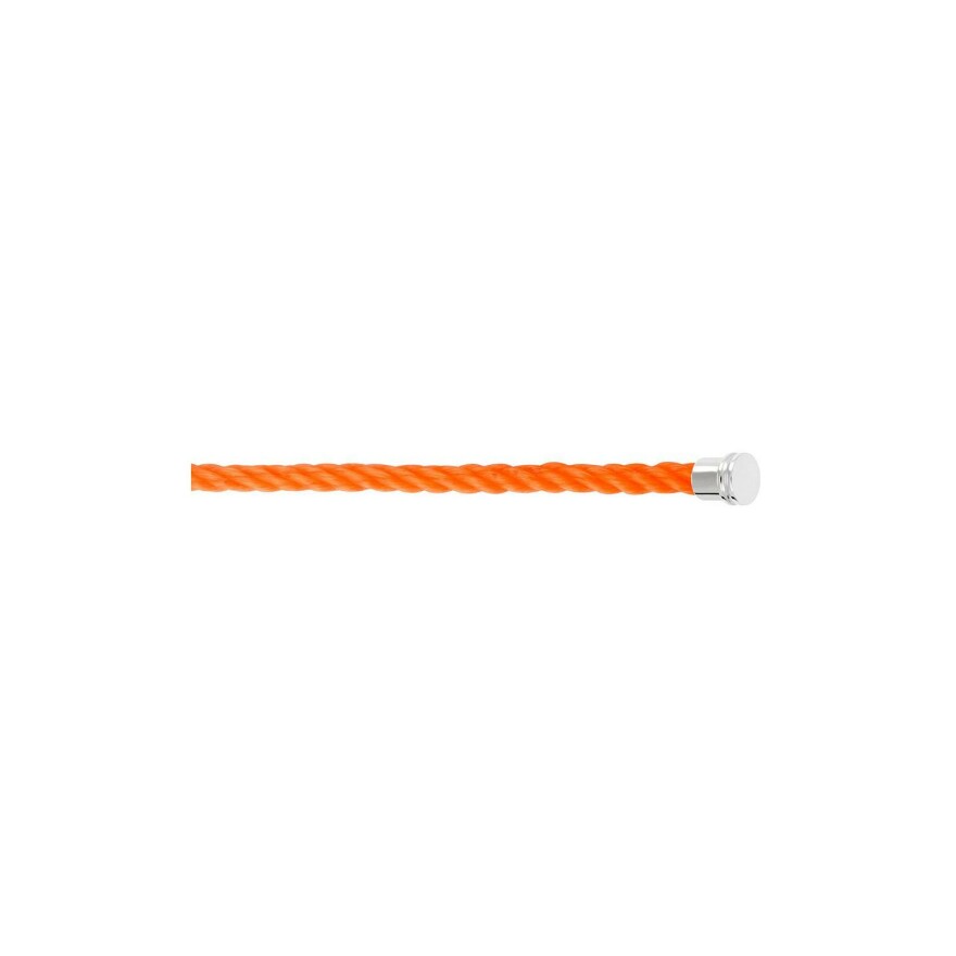 Câble FRED interchangeable Moyen Modèle en corderie orange fluo, embouts acier