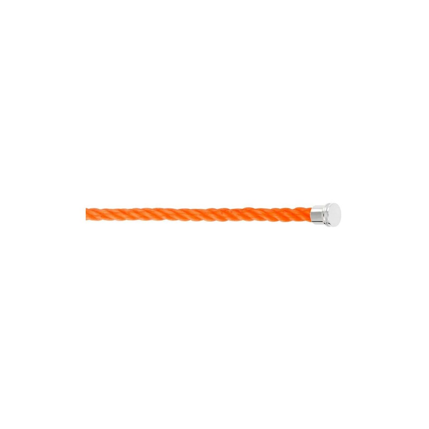 FRED medium size bracelet cable, orange rope with steel clasp