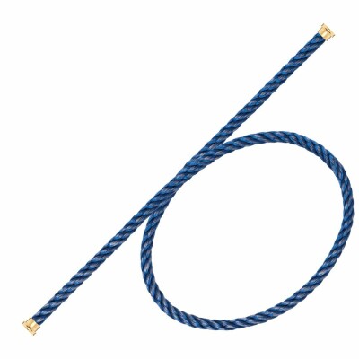 FRED Force 10 large size bracelet cable in blue jeans steel