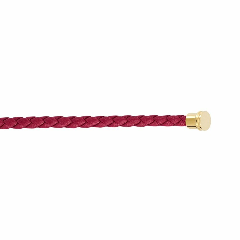 FRED Chance Infinie medium size bracelet cable in red leather