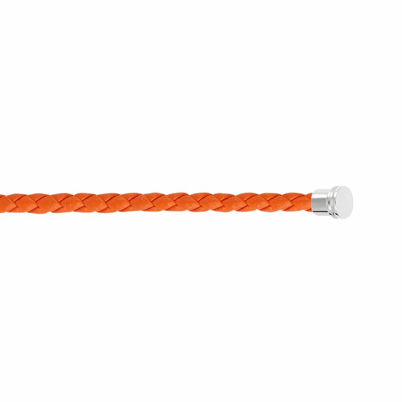 Câble FRED interchangeable Moyen Modèle en cuir orange embouts acier