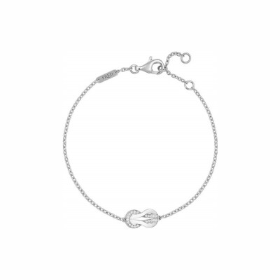 Bracelet FRED Chance Infinie petit modèle en or blanc et diamants