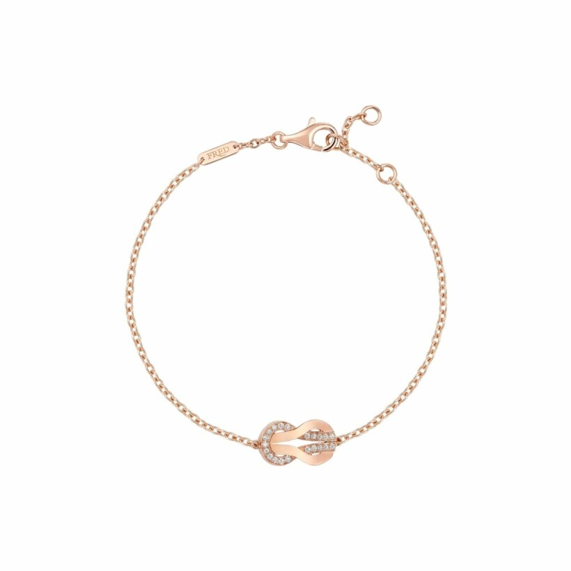 Bracelet FRED Chance Infinie moyen modèle en or rose et diamants