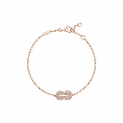 Bracelet FRED Chance Infinie moyen modèle en or rose et diamants