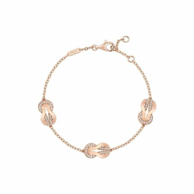 Bracelet FRED Chance Infinie Moyen Modèle en or rose et diamants