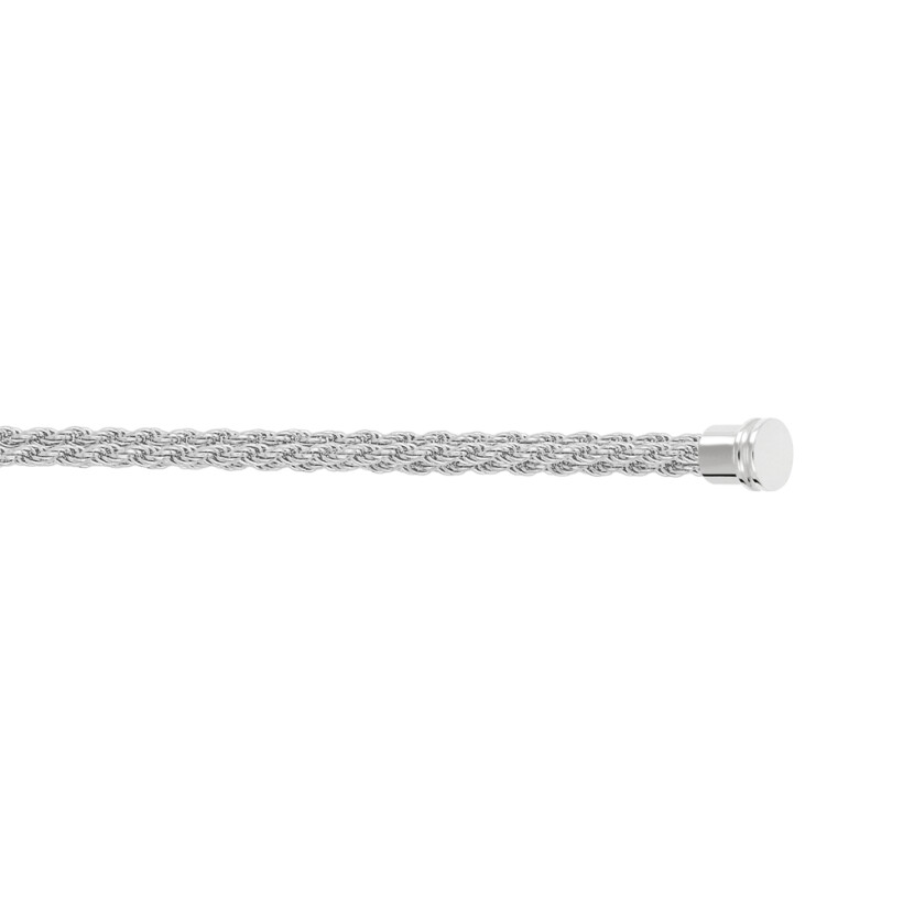 Câble pour bracelet FRED moyen modèle en or blanc