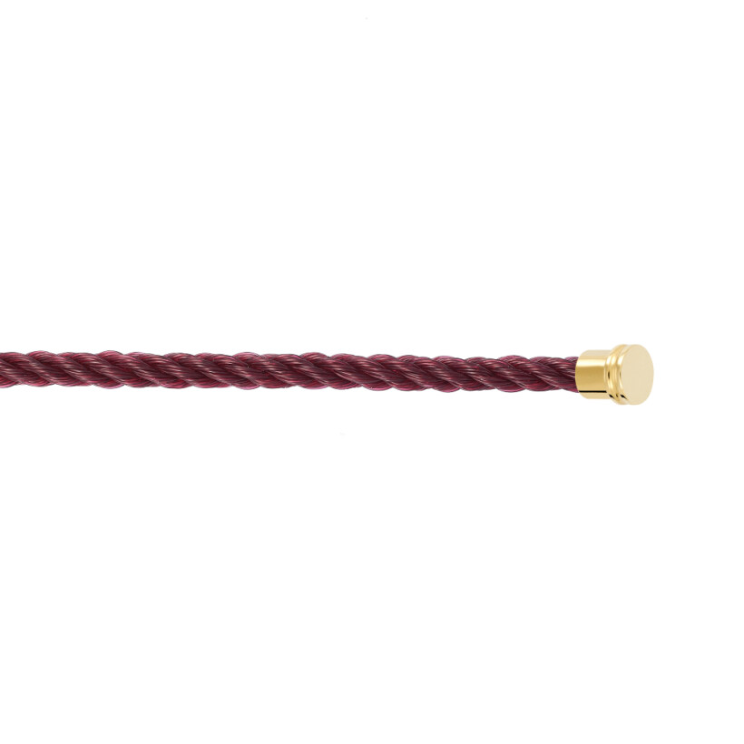 FRED interchangeable medium model cable, garnet rope with gold steel clasp