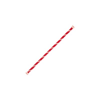 Câble FRED interchangeable Grand Modèle en corderie rouge, embouts or rose