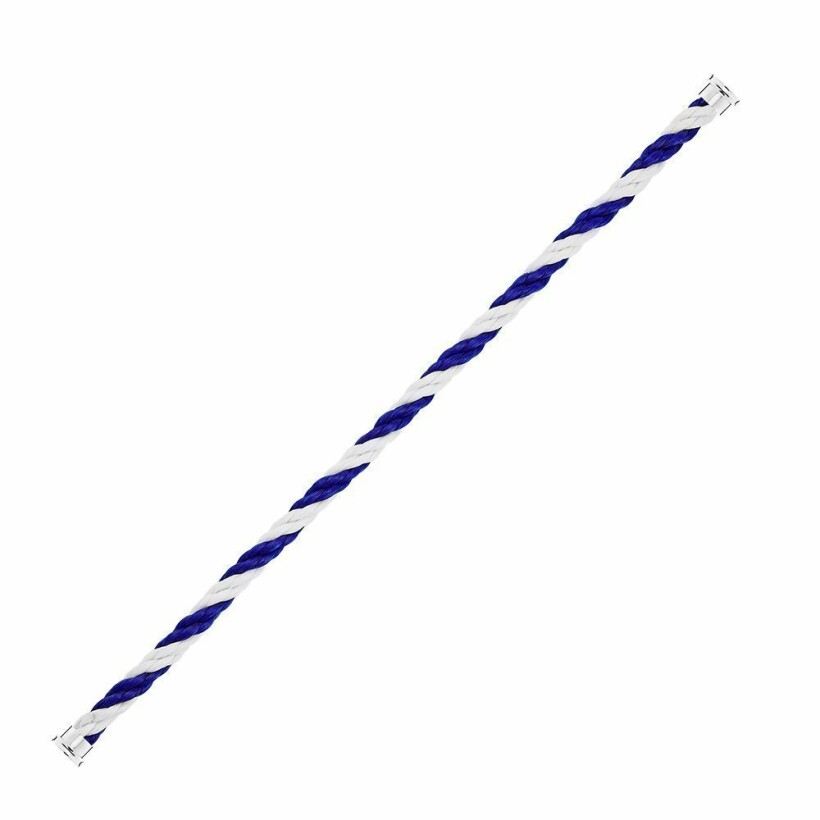 Câble FRED interchangeable Grand Modèle en corderie bleu indigo embouts acier