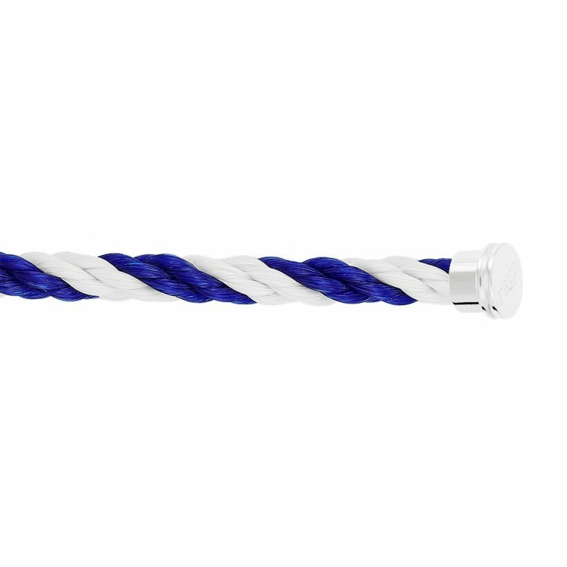 Câble FRED interchangeable Grand Modèle en corderie bleu indigo embouts acier