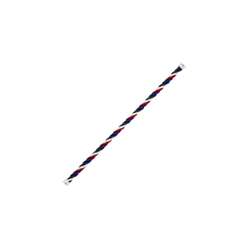 FRED interchangeable cable, large size, blue, white, red corderie, steel end caps