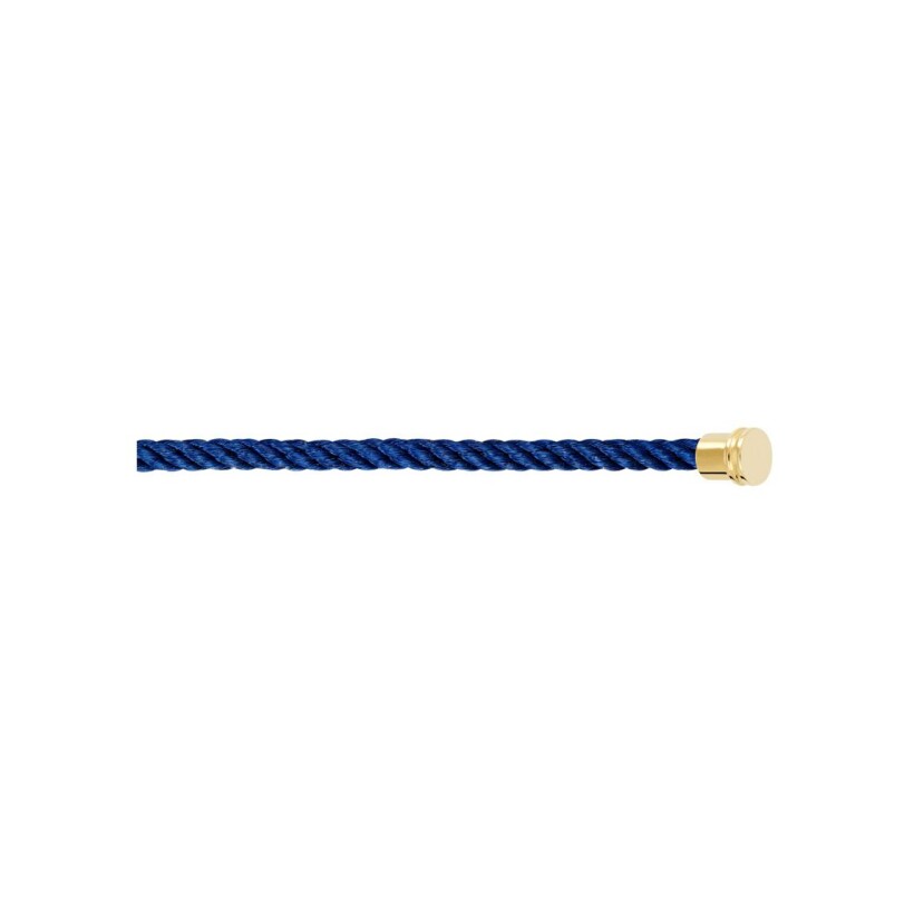Câble Fred interchangeable Moyen Modèle en corderie marine avec embouts plaqué or jaune
