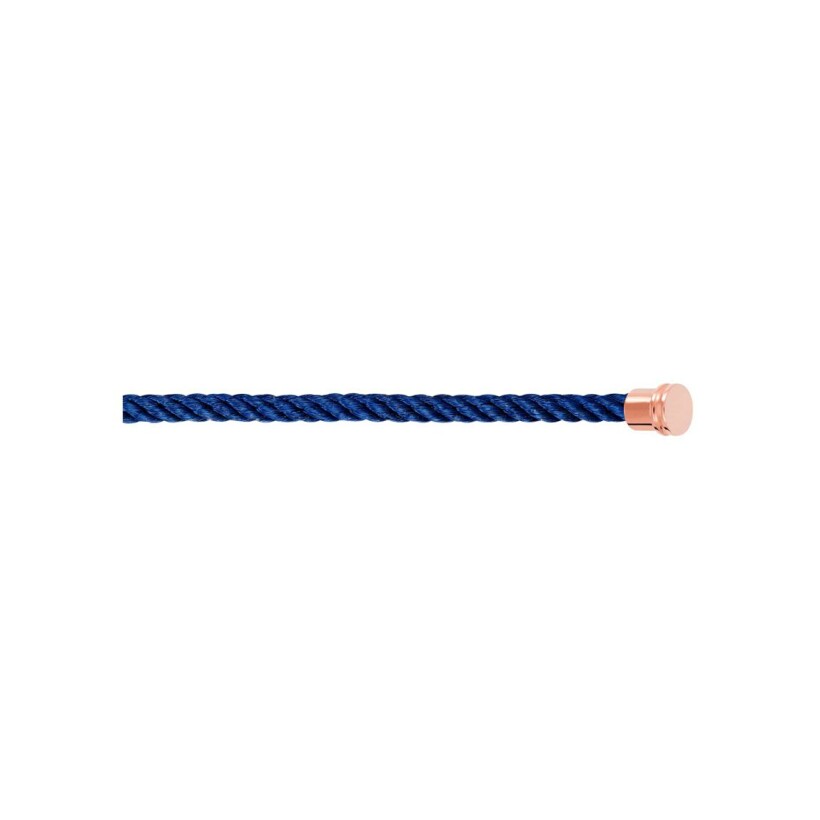 Câble Fred interchangeable Moyen Modèle en corderie marine avec embouts plaqué or rose