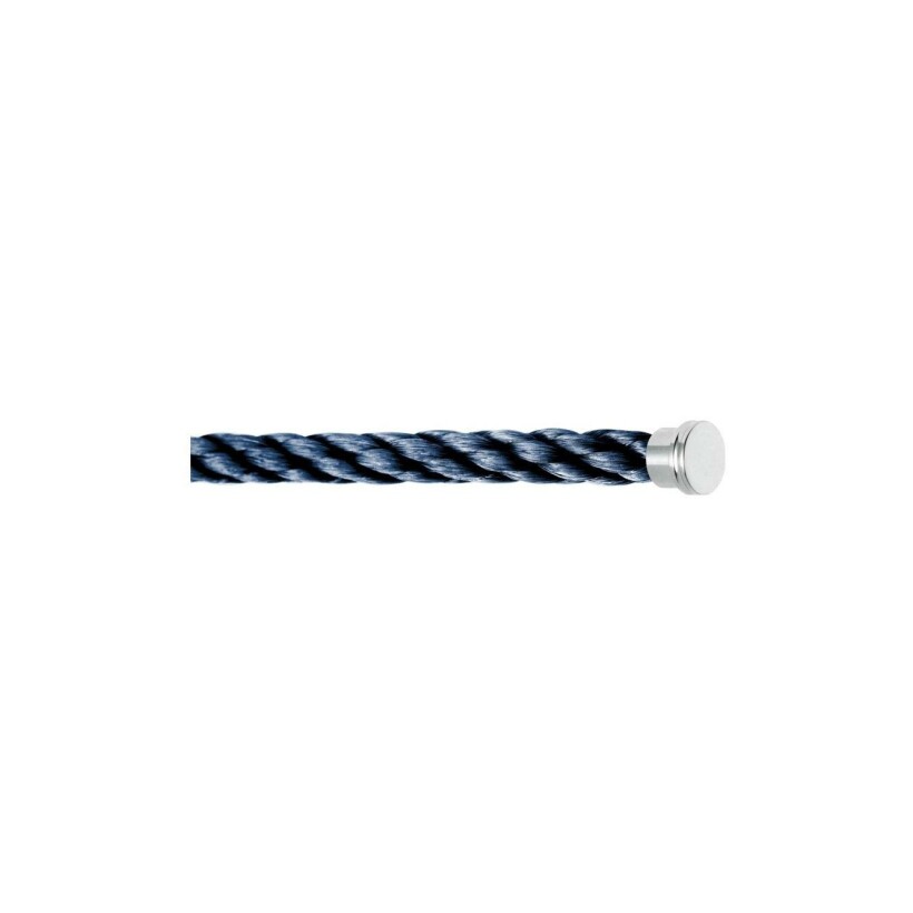 Câble FRED interchangeable Grand Modèle en corderie bleu jean embouts acier