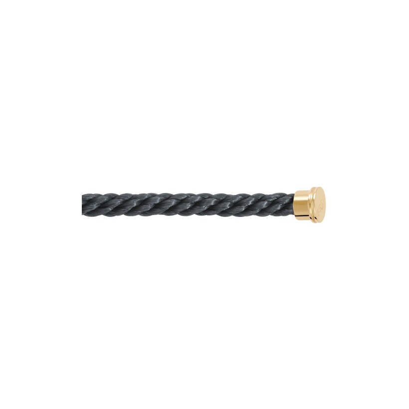 FRED interchangeable large model cable, storm grey rope with gold steel clasp
