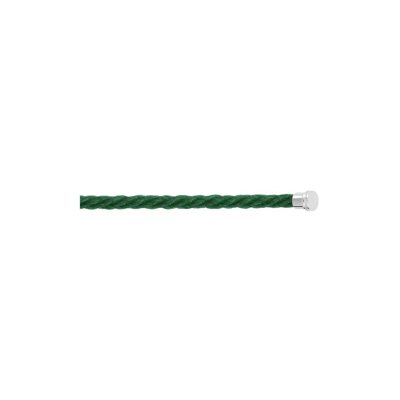FRED interchangeable medium model cable, emerald green rope with steel clasp