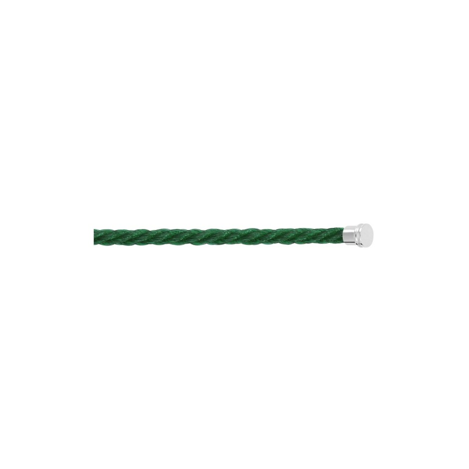Câble FRED interchangeable Moyen Modèle en corderie vert émeraude avec embouts en acier