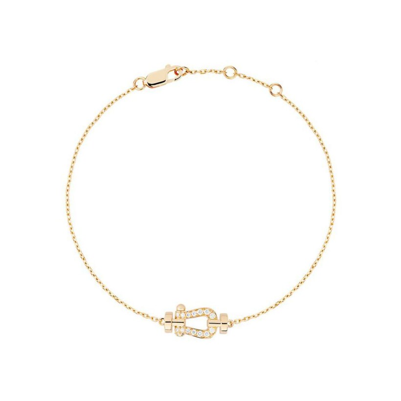 FRED Force 10 bracelet small size in yellow gold and diamonds