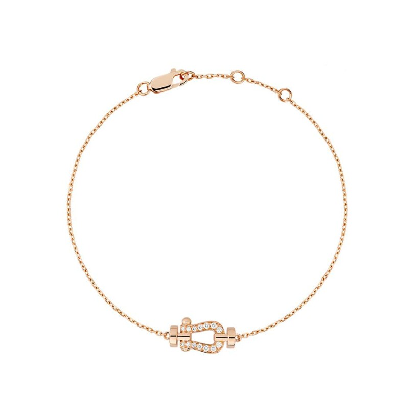 FRED Force 10 bracelet, small size, rose gold and diamonds