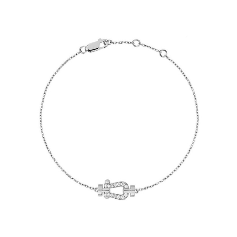 FRED Force 10 bracelet, small size, white gold and diamonds