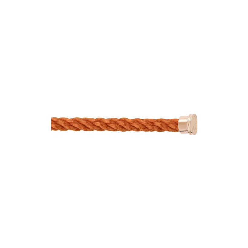 FRED Force 10 bracelet, terracotta rope with rose gold steel clasp
