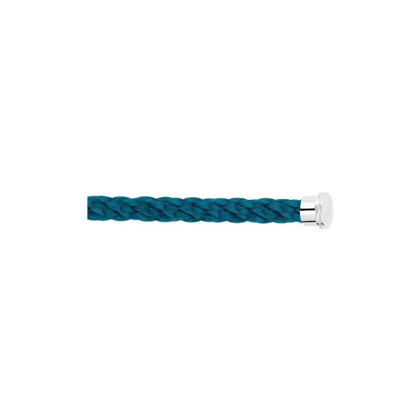 FRED large size bracelet cable, riviera blue rope with steel clasp