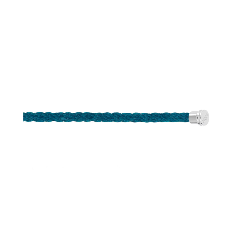 FRED medium size bracelet cable, riviera blue rope with steel clasp