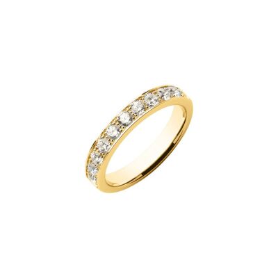Alliance demi-tour serti Vénus en or jaune et diamants de 0.66ct