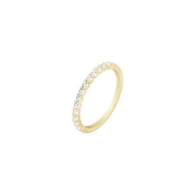Alliance demi-tour serti Vénus en or jaune et diamants de 0.26ct