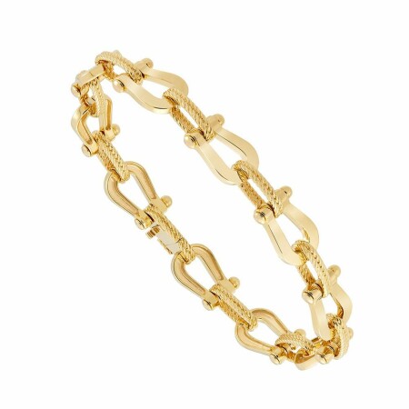 Bracelet moyen modèle FRED Force 10 en or jaune