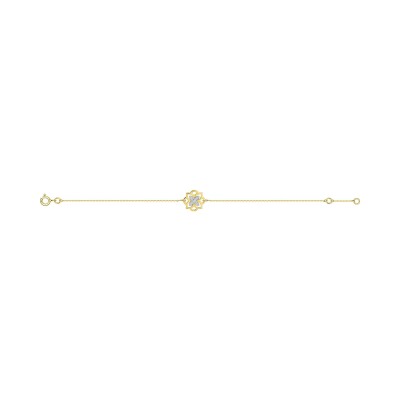 Bracelet en or jaune et diamant 0.01ct