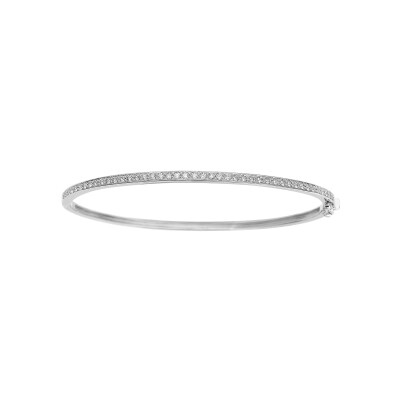 Bracelet Jonc en or blanc et diamant 0.56ct