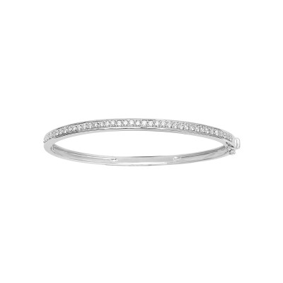 Bracelet Jonc en or blanc et diamant 1.00ct