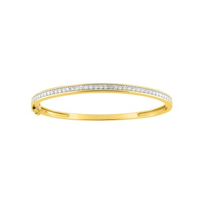 Bracelet Jonc en or jaune et diamant 1.00ct