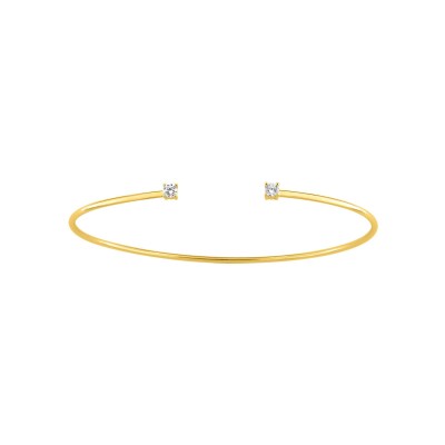Bracelet Jonc en or jaune et diamant 0.16ct