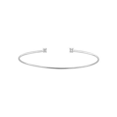 Bracelet Jonc en or blanc et diamant 0.16ct