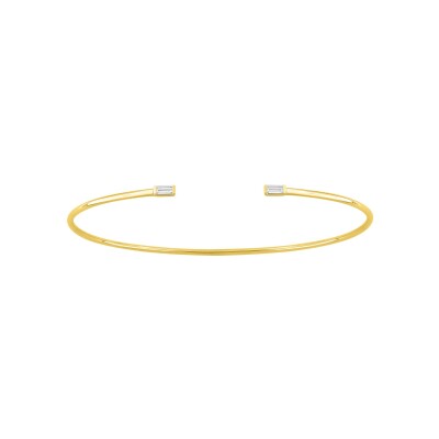 Bracelet Jonc en or jaune et diamant 0.09ct
