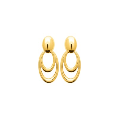 Boucles d'oreilles en acier pvd doré