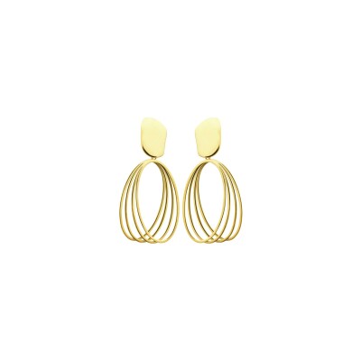 Boucles d'oreilles en acier pvd doré